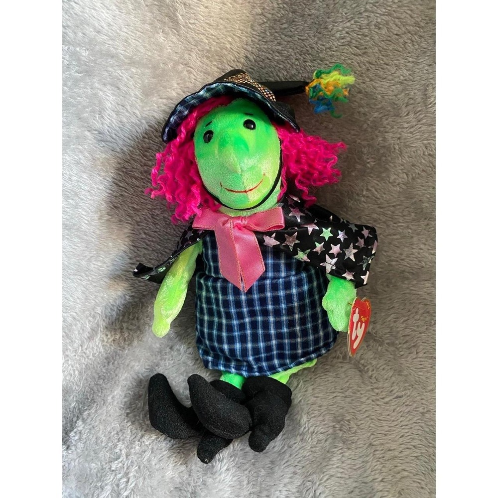 Scary Witch TY Hang Tush Tag October 25 2000 Plush Toy 12" Halloween s51